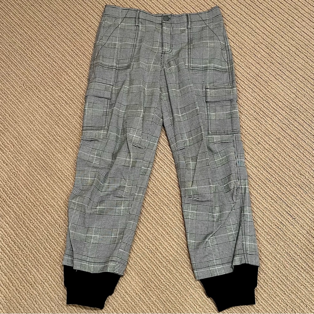 Alice and Olivia Plaid Jogger Pants